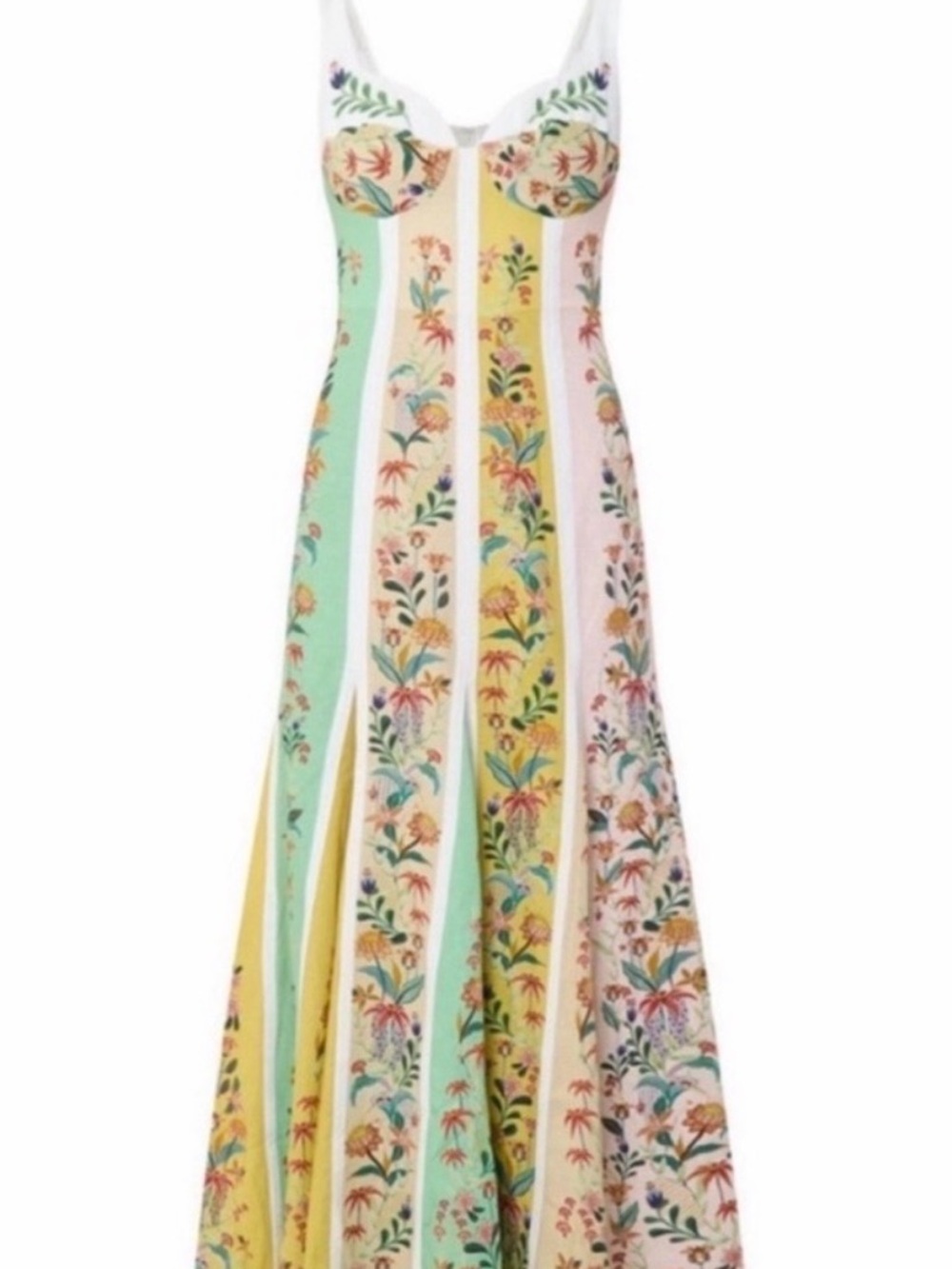 Brand New With Tags Christian LaCroix Floral Panel Linen-blend Midi Dress, Gorg! - Picture 3 of 15